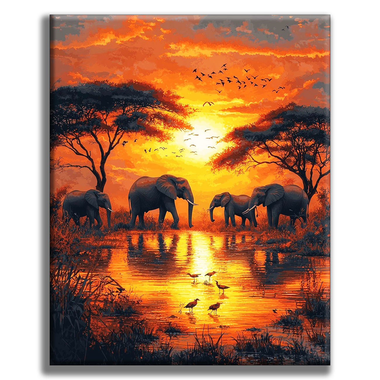 Éléphant brillant - peinture par numéros