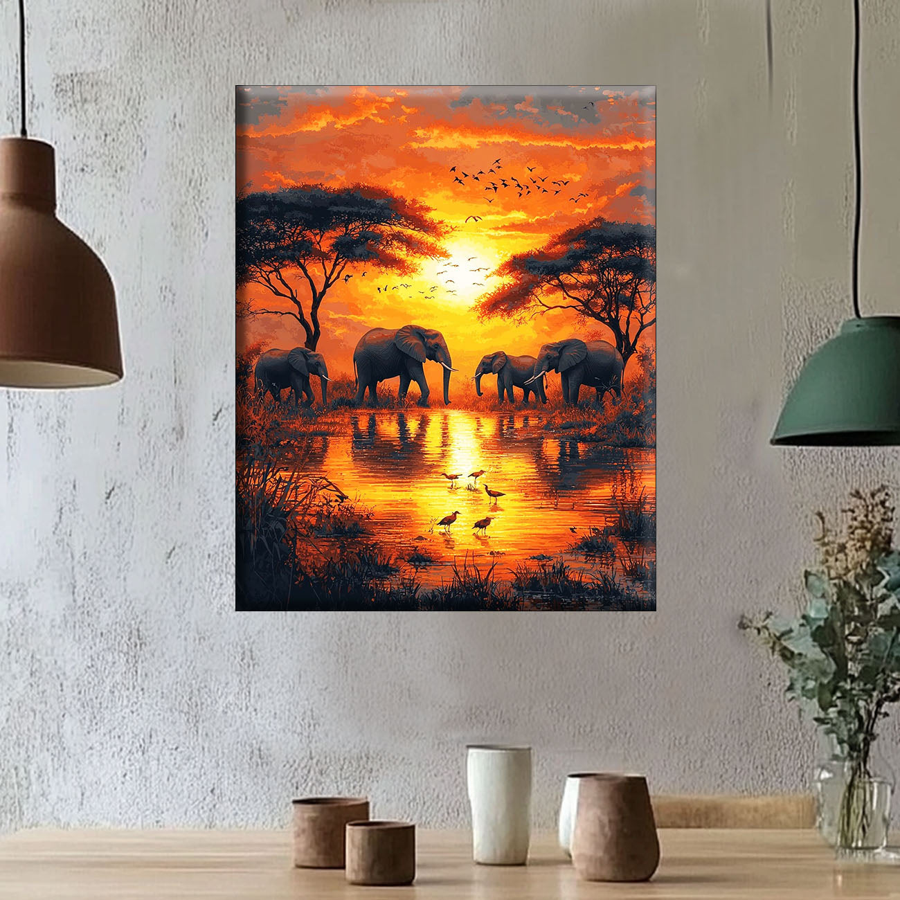 Éléphant brillant - peinture par numéros