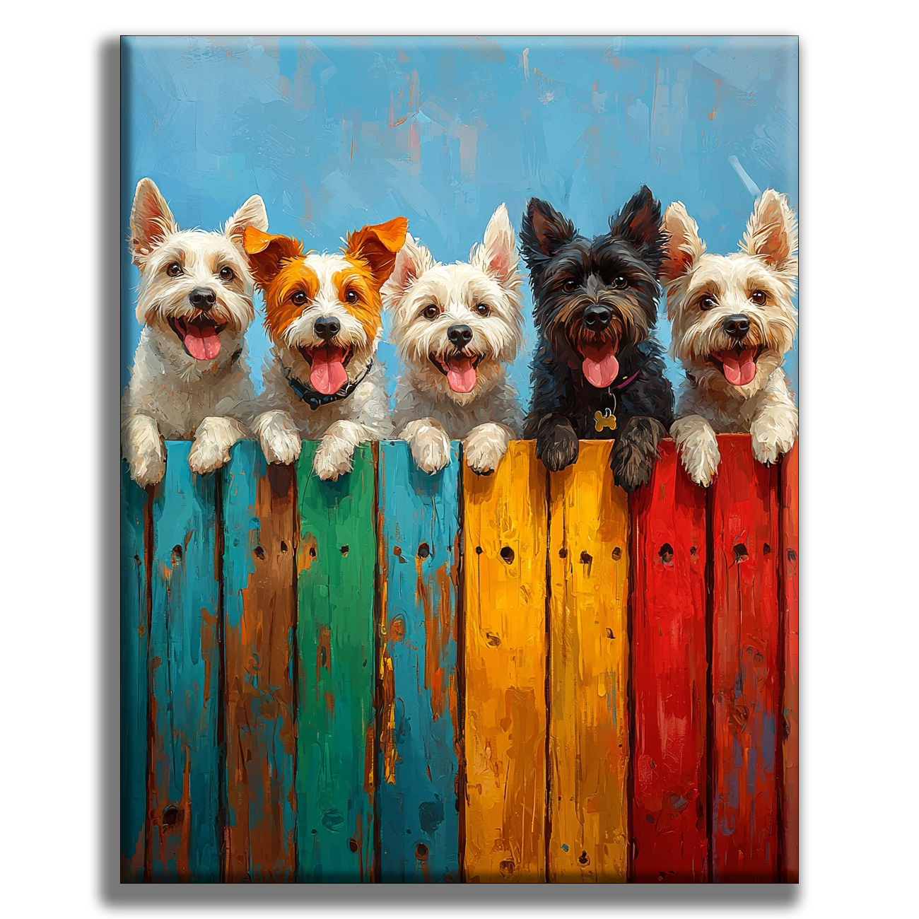 Amis de clôture heureux - peinture par numéros