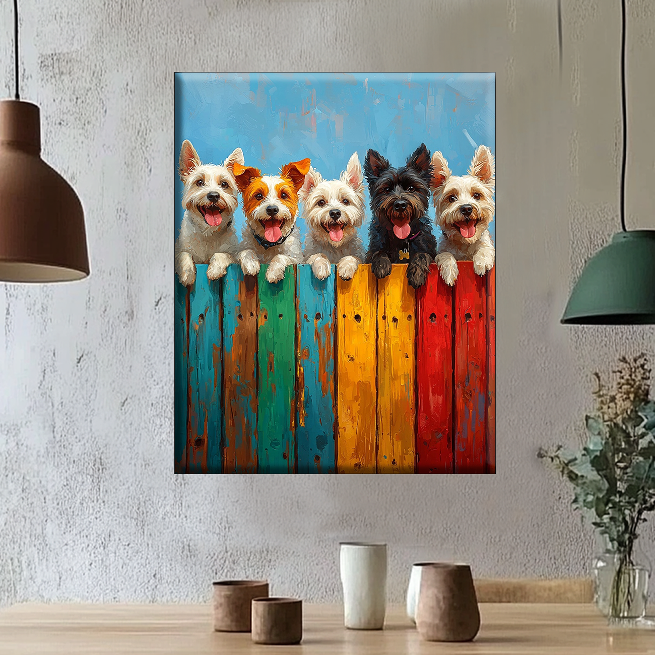 Amis de clôture heureux - peinture par numéros