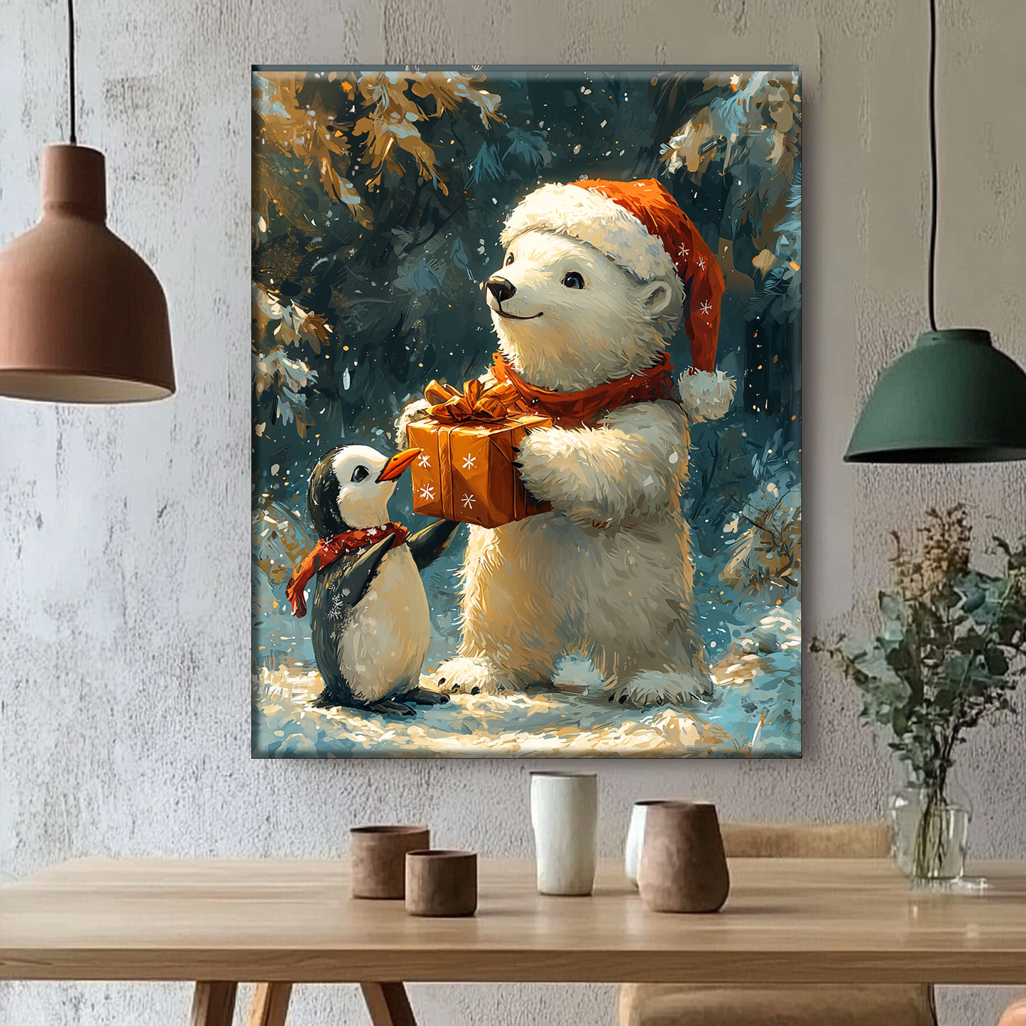 Cadeau de Noël entre amis - Peinture par numéros