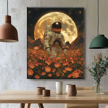 Astronaute Moon Field Dream - Peinture par numéros