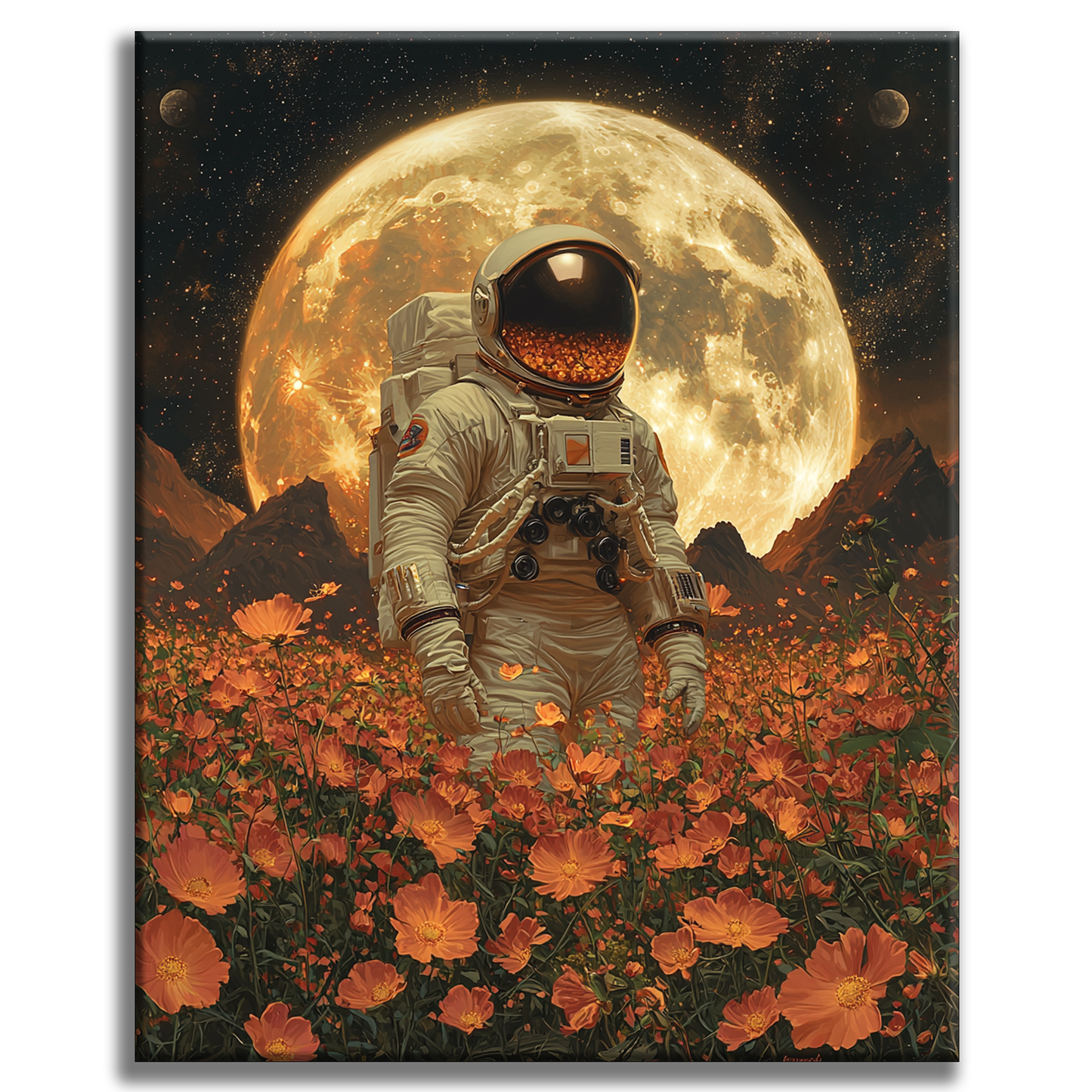 Astronaute Moon Field Dream - Peinture par numéros