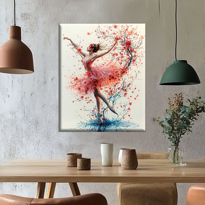 Ballerina in Blüten - Malen nach Zahlen