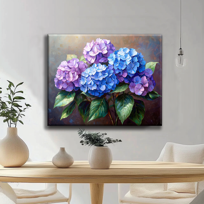 Hortensia bleu - Peinture par numéros