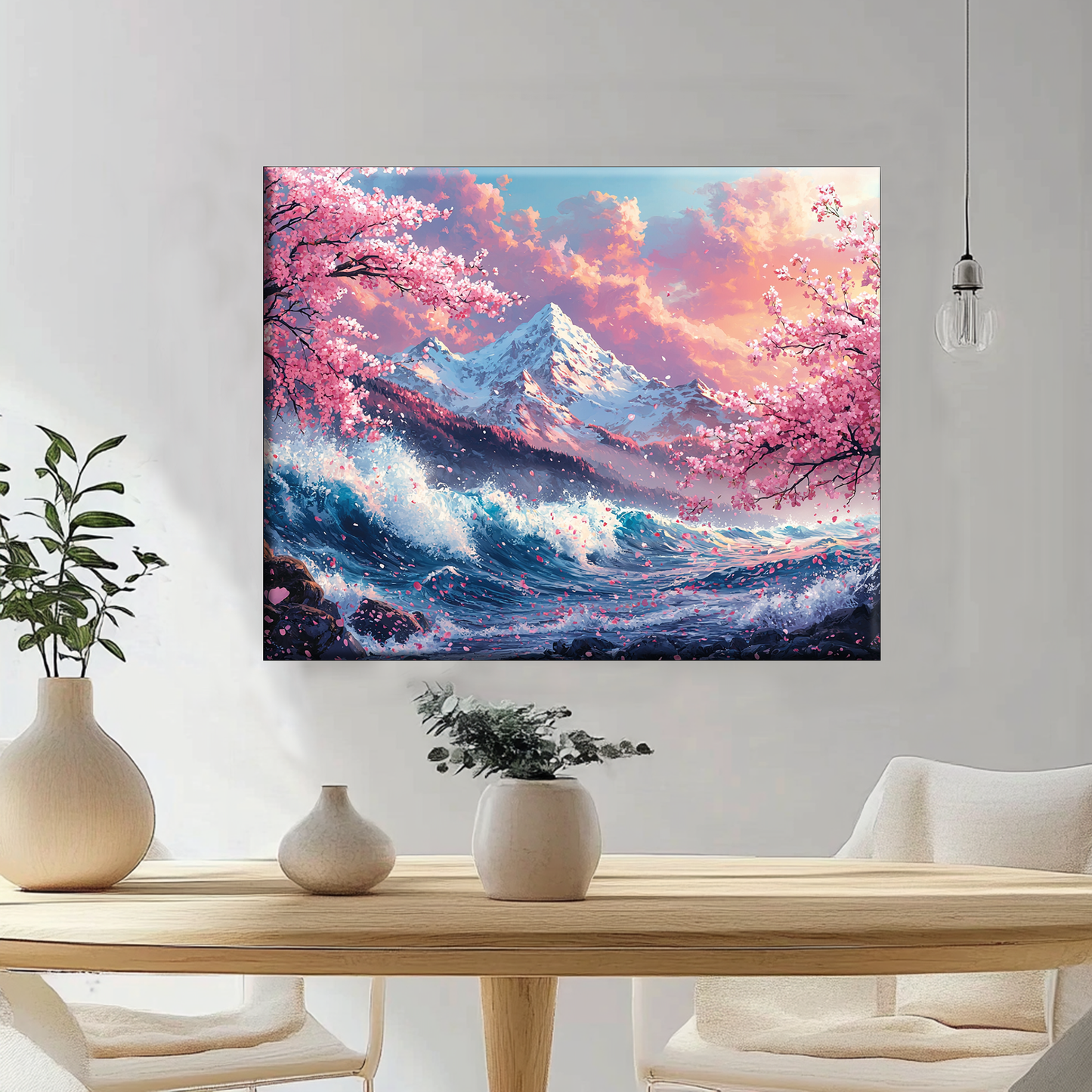 Sommets de la mer de fleurs - peinture par numéros