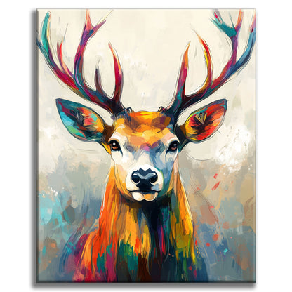 Cerf coloré - peinture par numéros