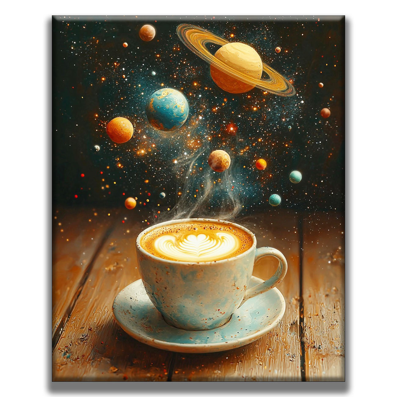 Galaxies dans une tasse - peinture par numéros