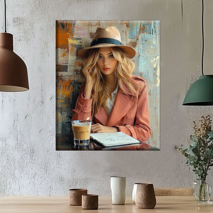 Chapeau Style Latte - Peinture par numéros