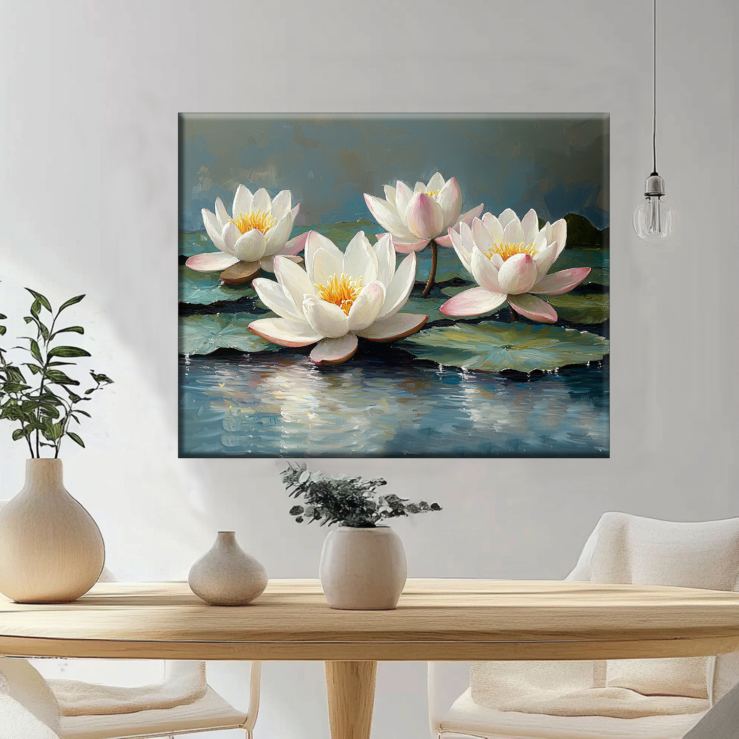 Les fleurs de lotus se reposent - peinture par numéros