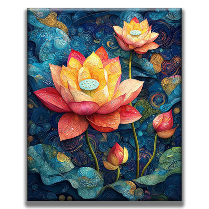 Lumière de Lotus - Peinture par numéros