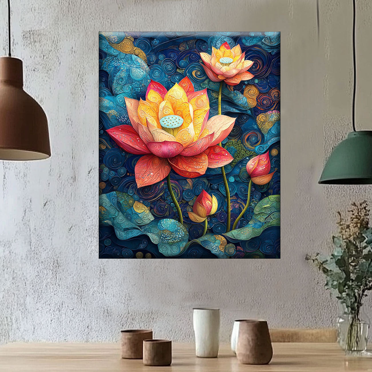 Lumière de Lotus - Peinture par numéros