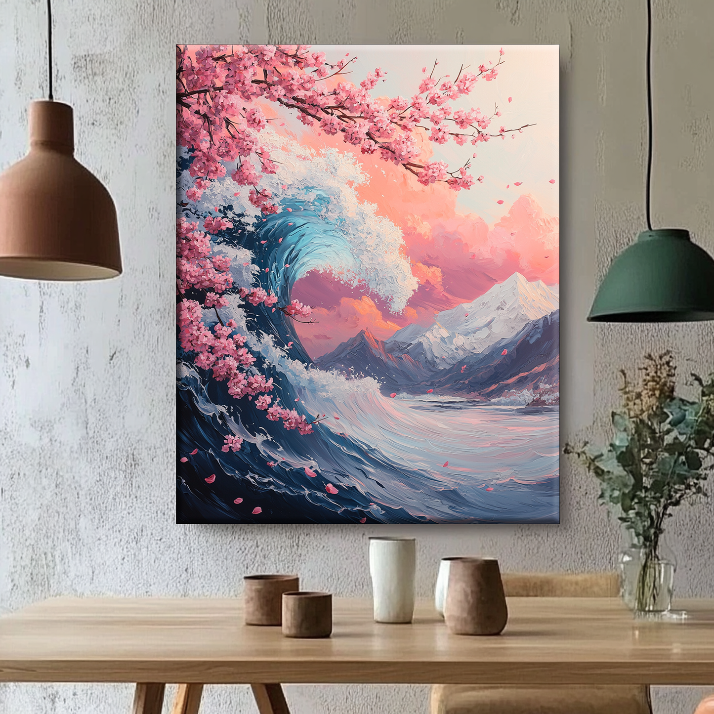 Vagues océaniques majestueuses - Peinture par numéros