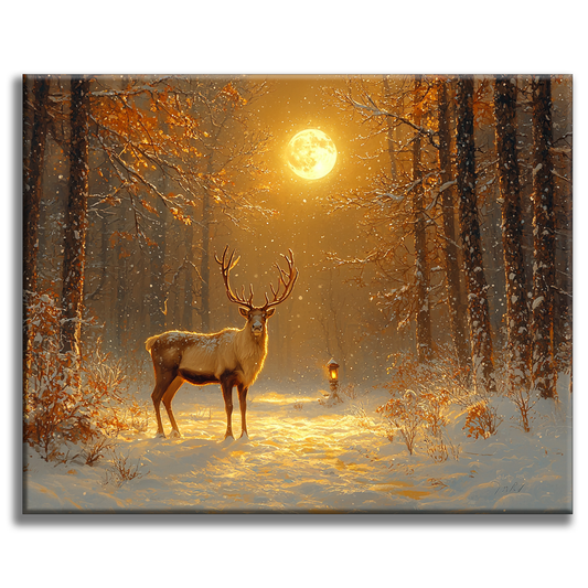 Cerf au clair de lune - Peinture par numéros