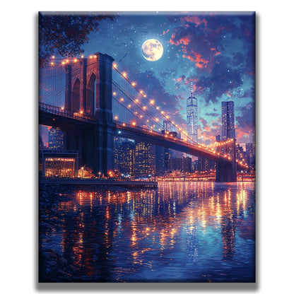 Clair de lune sur le pont - peinture par numéros