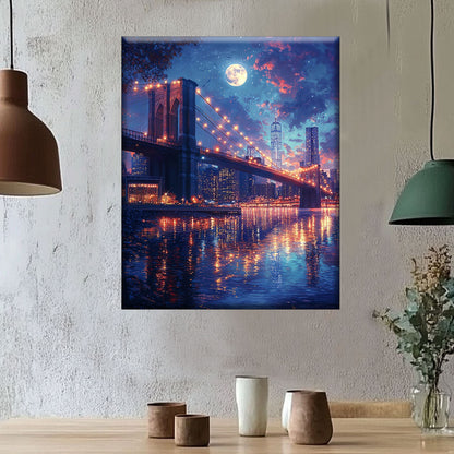 Clair de lune sur le pont - peinture par numéros