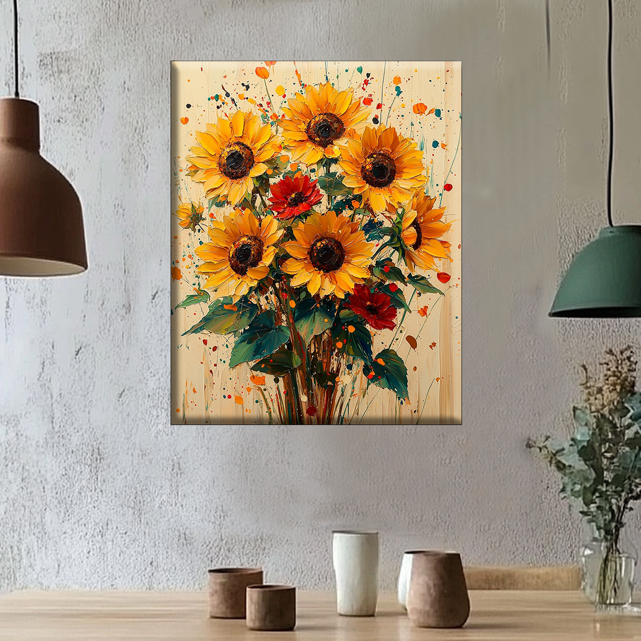 Couleurs de splendeur de tournesol - Peinture par numéros