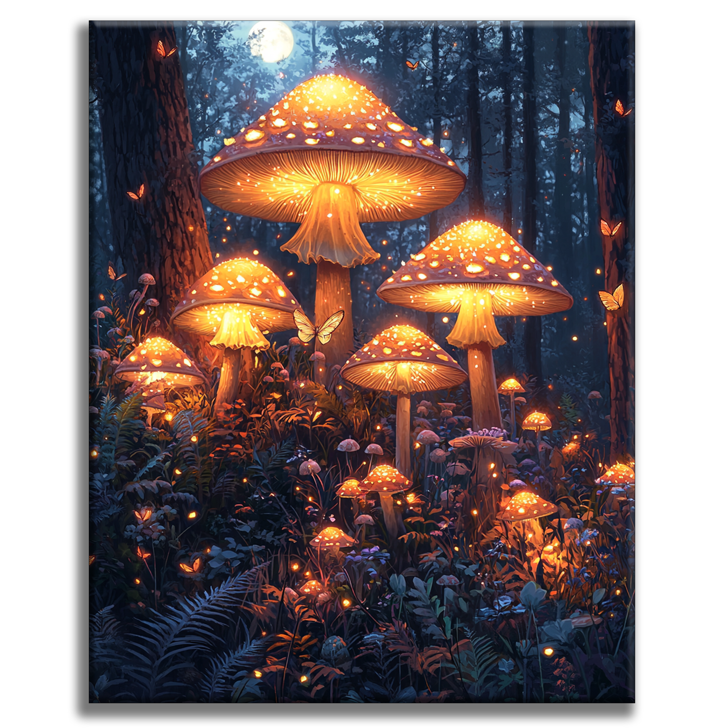 Forêt de champignons enchantée - Peinture par numéros